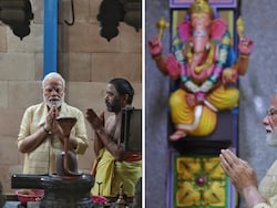 PM Modi Visits Shri Vinayak Mandir In Delhi To Mark 25 Years In Public Office
