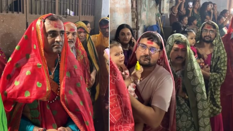 यहां साड़ी पहनकर गरबा क्यों खेलते हैं मर्द, साडू  माता को न बचा पाने की 200 साल पुरानी पश्चाताप की कहानी- VIDEO