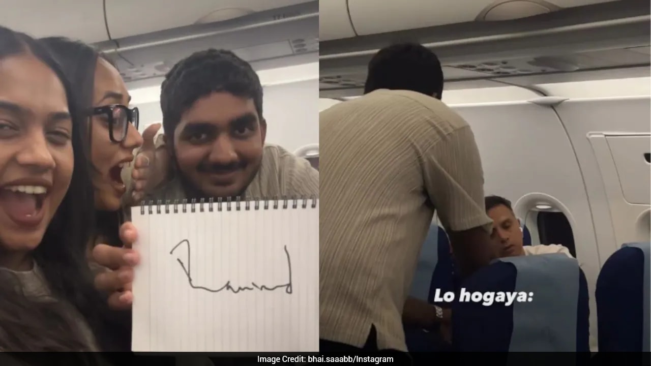Three Siblings' Flight Gets Special As Rahul Dravid Turns Out To Be Their Co-Passenger