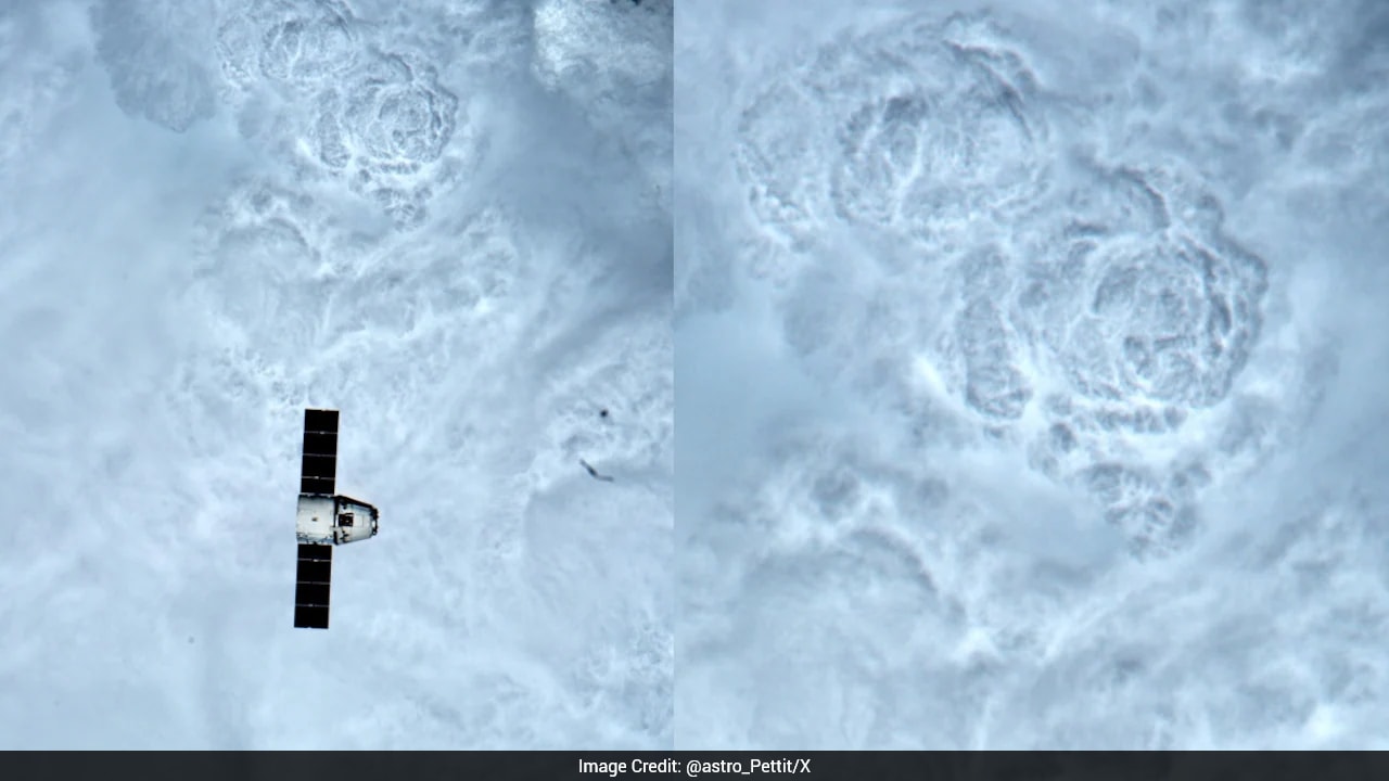 Astronaut Shares Rare Photo Of Spacecraft Flying Above Giant Thunderstorms