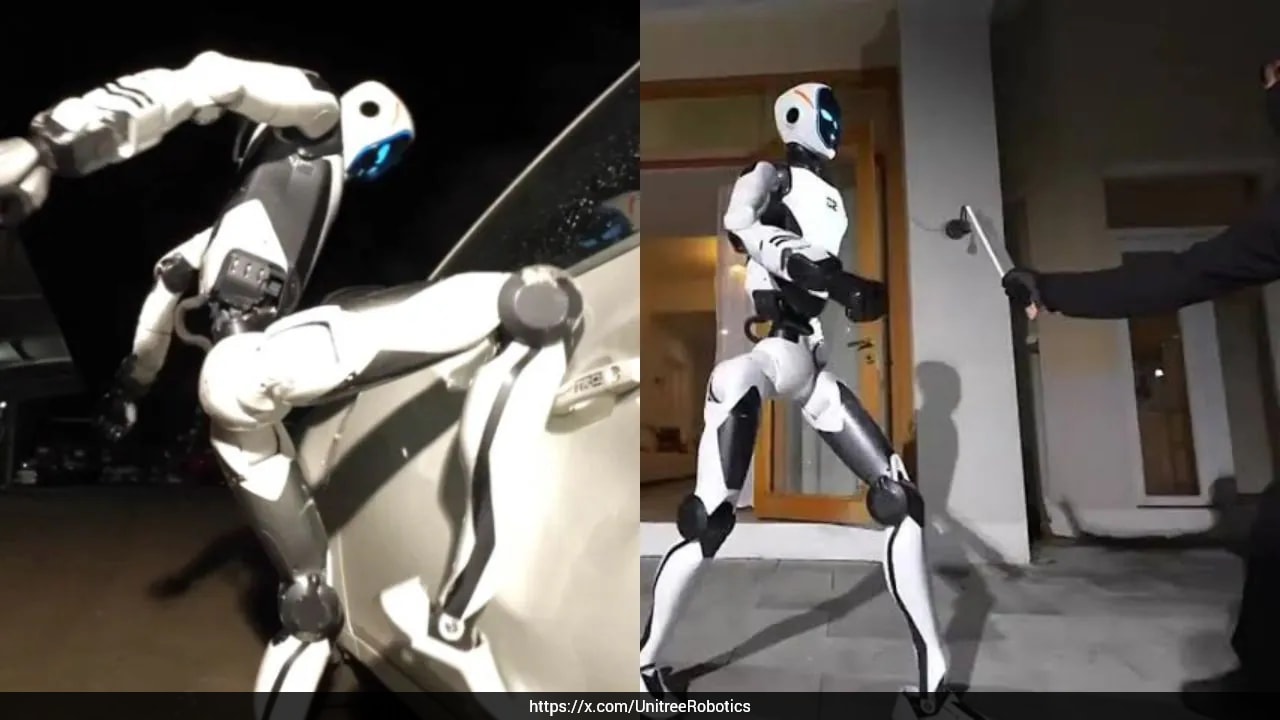 Watch: China's Kung Fu Robot Kicks Car Doors And Fights Off Knife Attacker