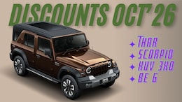 Mahindra October 2026 Discounts: Scorpio, XUV And More Get Up To Rs 1.5 Lakh Off
