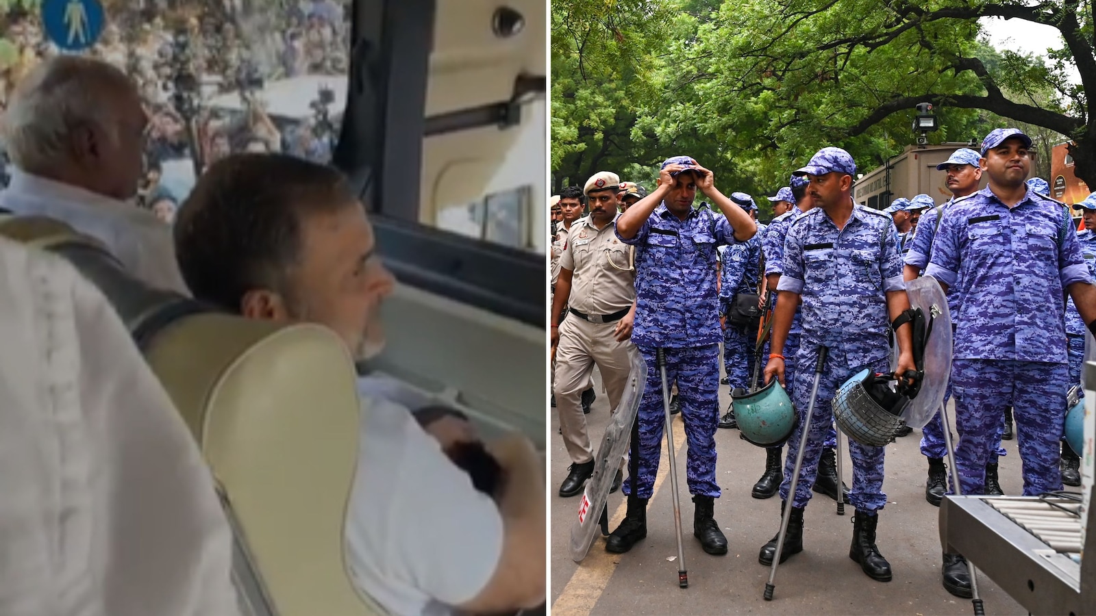 INDIA Bloc Tries To Head To Jantar Mantar For Protest, Road Blockades Stop Them