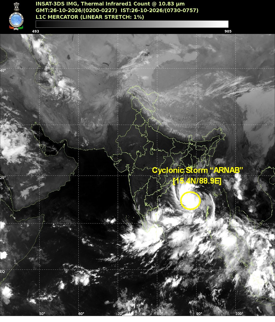 Cyclone Arnab Live Tracker: Landfall Date And Which States Will Be Affected