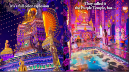 Video: Inside Thailand's Purple Temple With Shimmering Walls And Glossy Floors Like A Lake