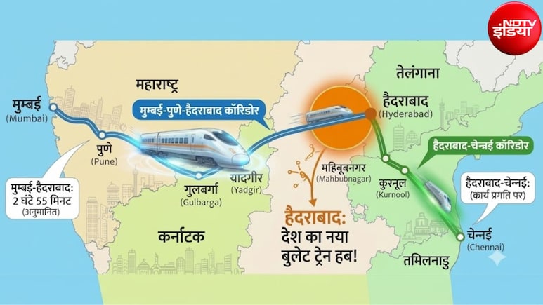 मुंबई-पुणे-हैदराबाद और चेन्नई बुलेट ट्रेन के रूट तय, जल्द शुरू होगा जमीन का सर्वे, महाराष्ट्र की 3 राज्यों से कनेक्टिविटी