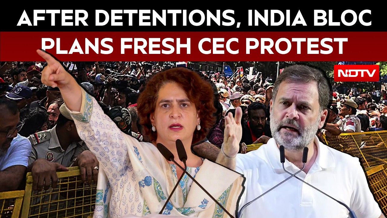 INDIA Bloc Steps Up Protest Against Gyanesh Kumar After Rahul-Priyanka Detention | Day 3 Protests