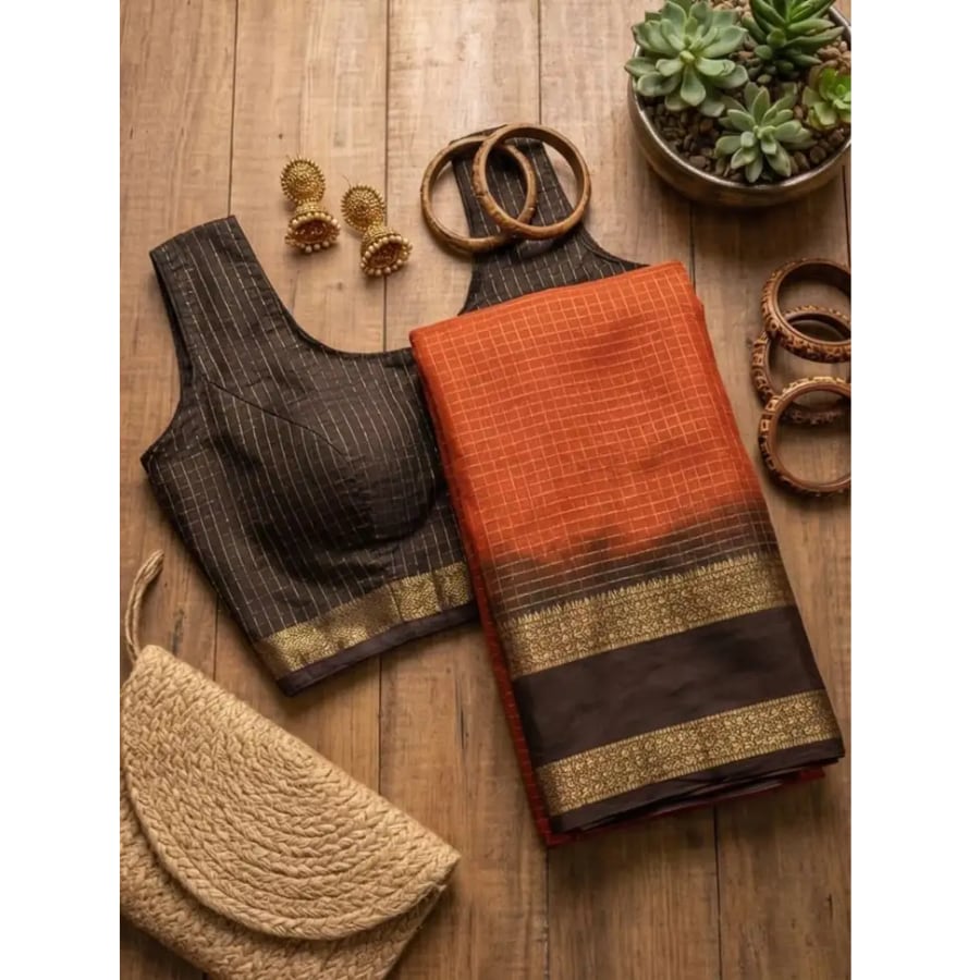 Click here to buy: KASTURI Checkered Bollywood Georgette Saree Click here to buy: KASTURI Checkered Bollywood Georgette Saree