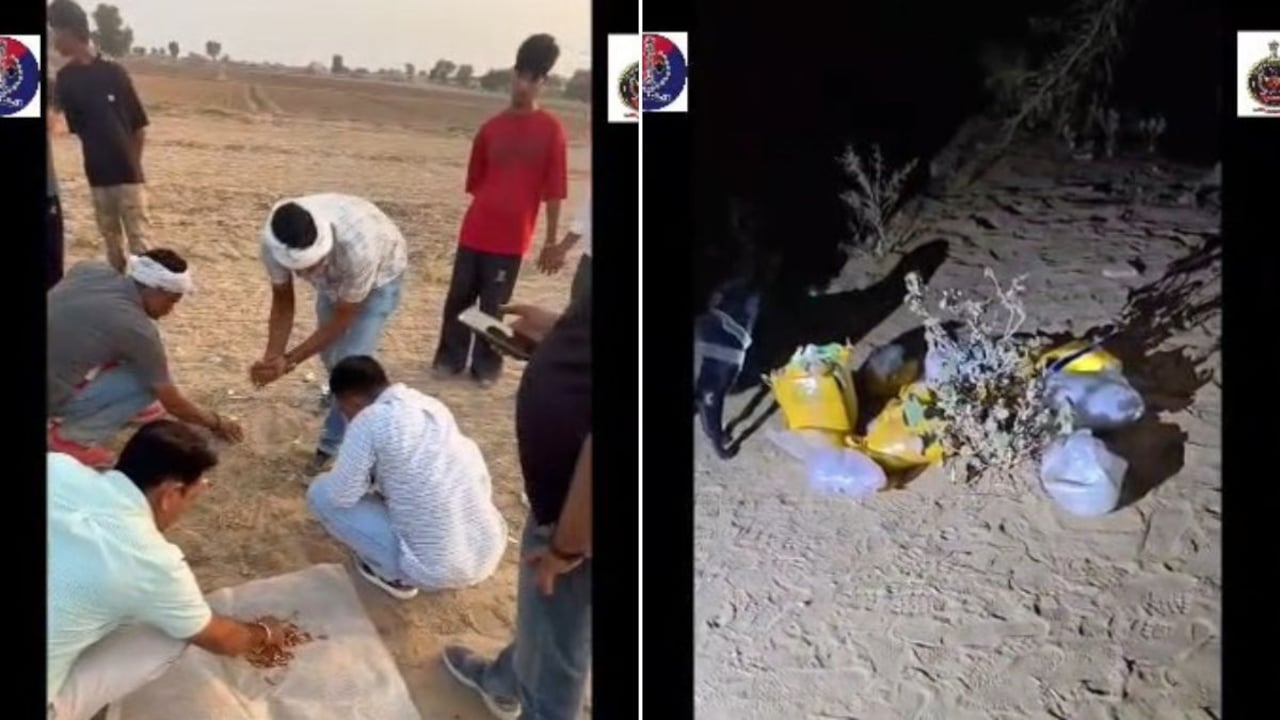 ANTF officials collecting cartridges