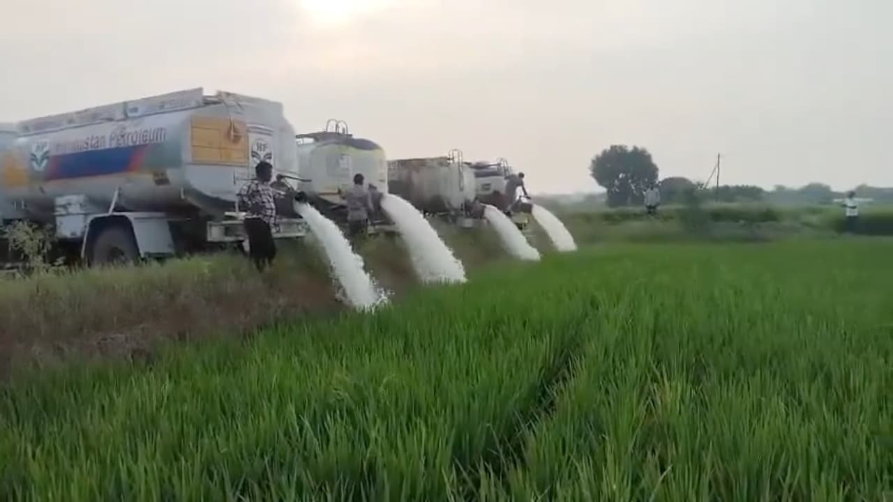 Telangana Farmers Turn To Water Tankers As Dry Spell Threatens Crops