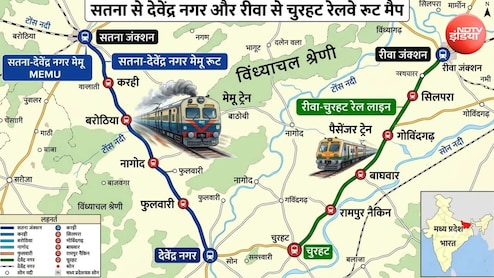 सतना-देवेंद्रनगर और रीवा-चुरहट रेल लाइन शुरू, 53 किमी तक MEMU का किराया सिर्फ 10 रुपये, आजादी के बाद पहली बार रेल नेटवर्क से जुड़ा सीधी