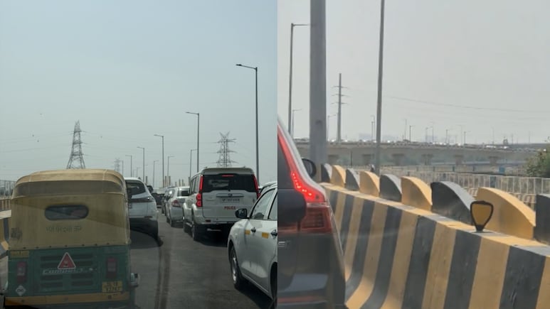 3-km-Long Traffic Jam On Delhi's Barapullah Phase-III Day After Opening