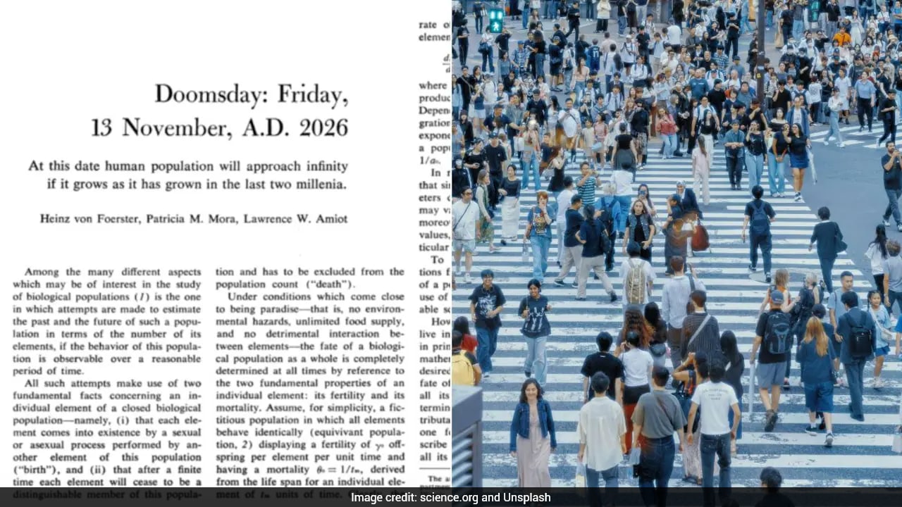 1960 Science paper predicts “Doomsday” on 13 November 2026, experts dismiss claim