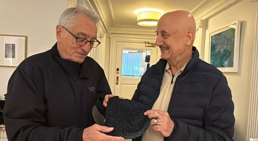 'Thank You For The Cap': Robert De Niro Hosts Anupam Kher At New York Home