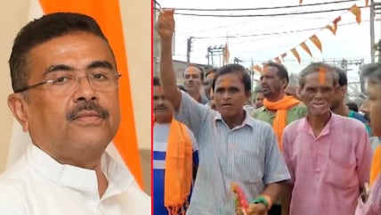 12PM_BENGAL_BYPOLLS_546641West Bengal Bypolls: BJP Leads In Nandigram, Rejinagar Bypolls As Workers Begin Celebrations