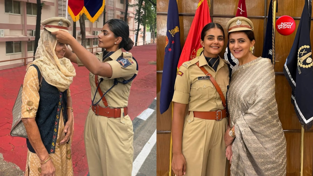 IPS पूर्वा चौधरी SVPNPA पास‍िंग आउट परेड के बाद हुईं भावुक, नानी-मां के स‍िर कैप रख बोला-'मां तुझे सलाम'