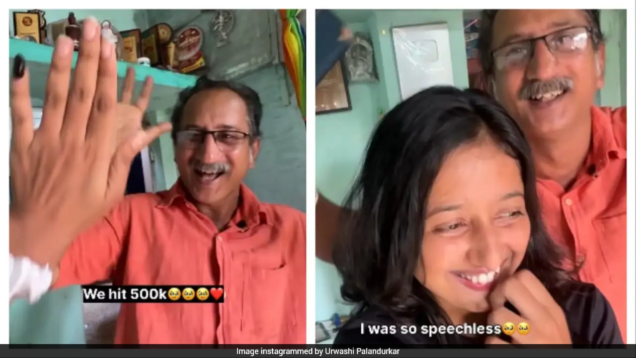 Mumbai Content Creator Hits 5 Lakh Instagram Followers, Father's Heartfelt Reaction Wins The Internet