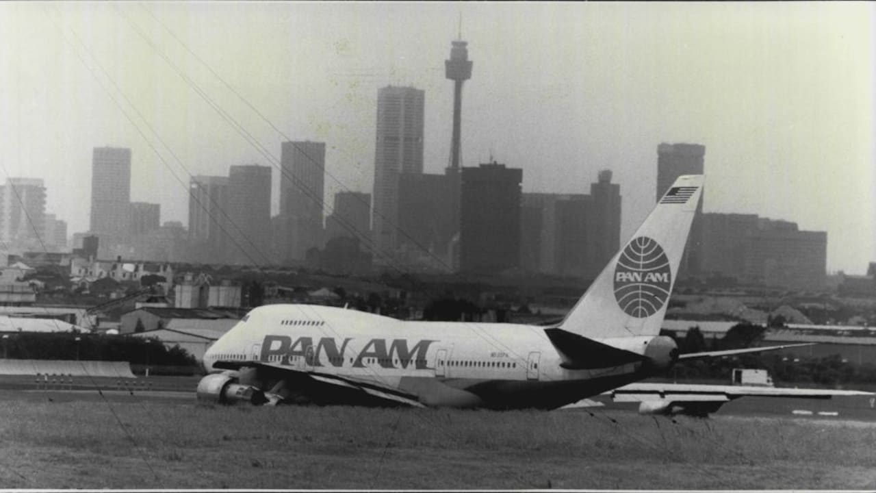 The Pan Am flight was on its way from Mumbai to New York. The Pan Am flight was on its way from Mumbai to New York.
