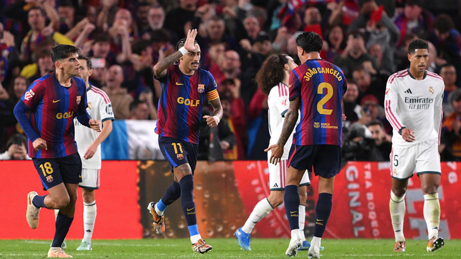 Raphinha Scores Equaliser in 1-1 Draw at El Clasico