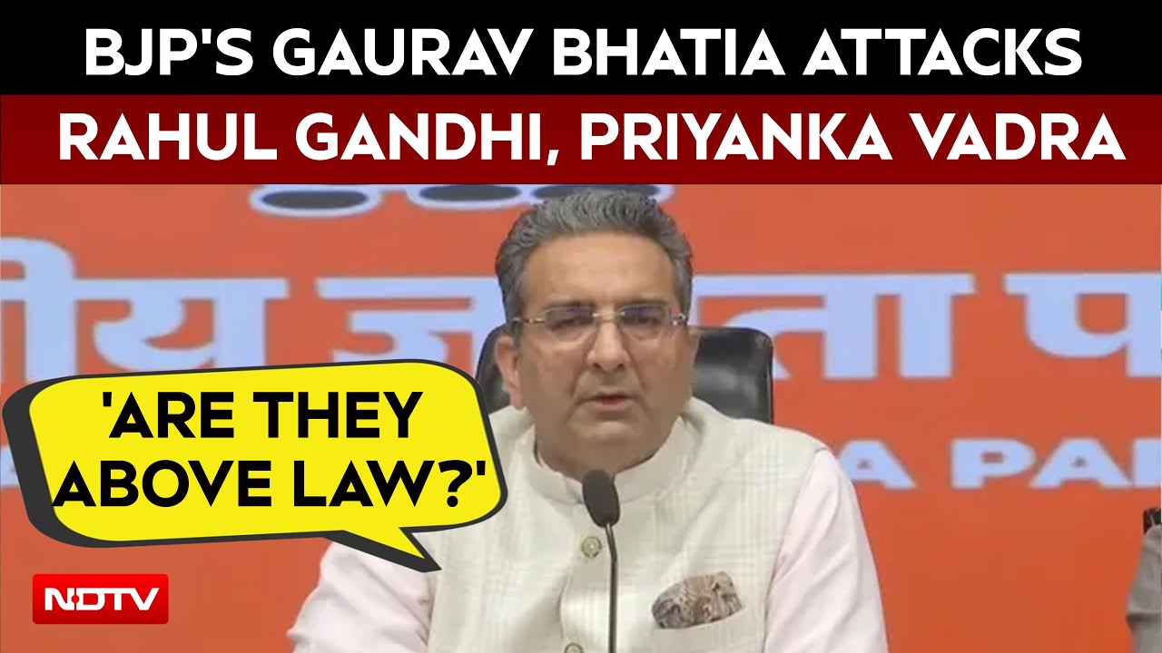 'Are Gandhi Family Members Above The Law?' BJP's Gaurav Bhatia Attacks Rahul Gandhi, Priyanka Vadra