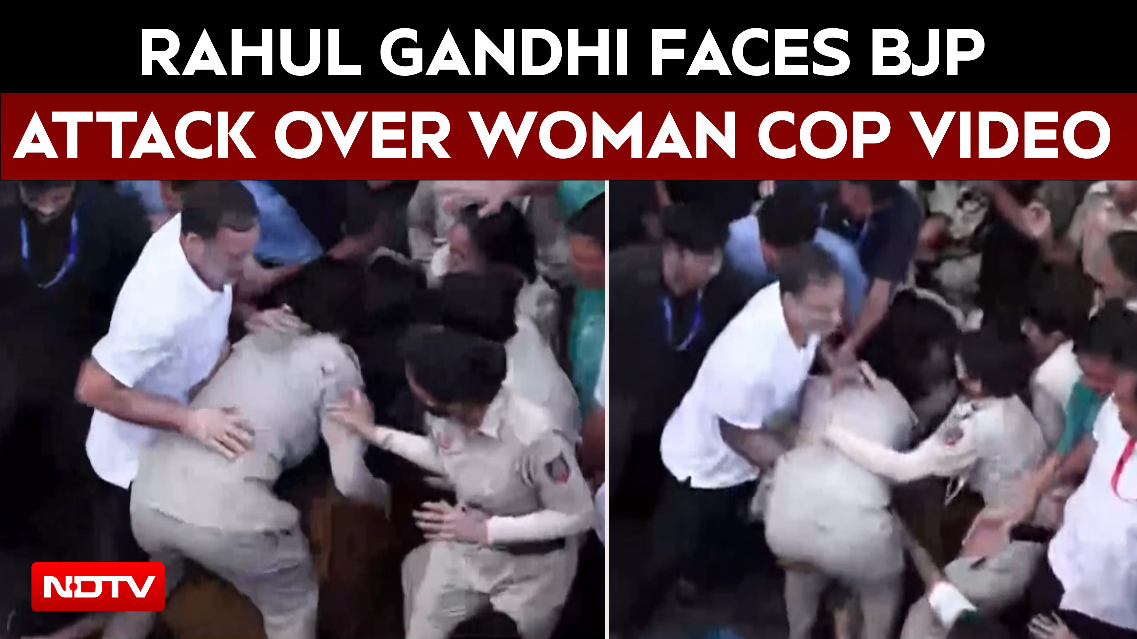 Rahul Gandhi Video Row: BJP Alleges Inappropriate Conduct With Woman Cop