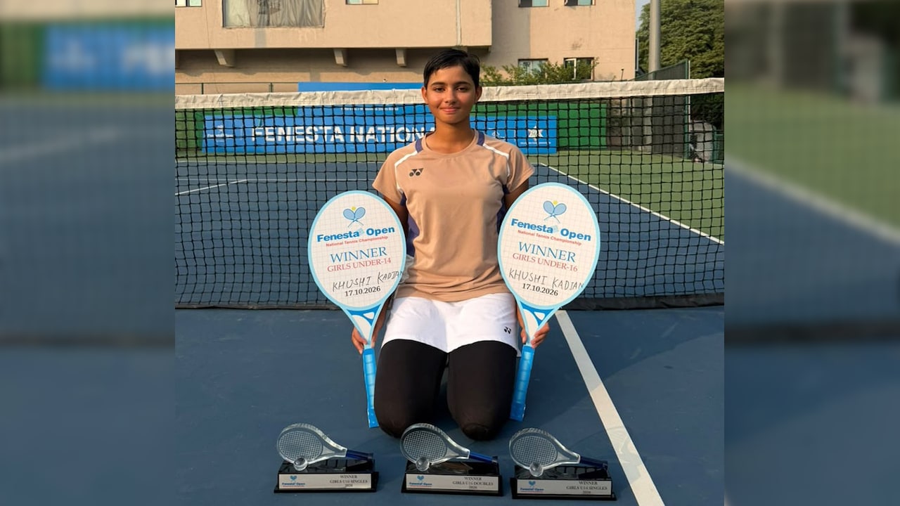 Khushi Kadian Completes Hat-Trick By Winning U-16 And U-14 Singles Titles At Fenesta Open