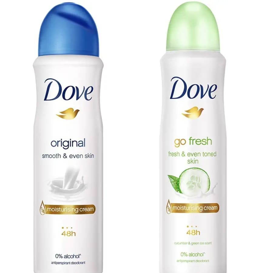Click here to buy: DOVE Original and Go Fresh Deodorant Deodorant Spray Click here to buy: DOVE Original and Go Fresh Deodorant Deodorant Spray