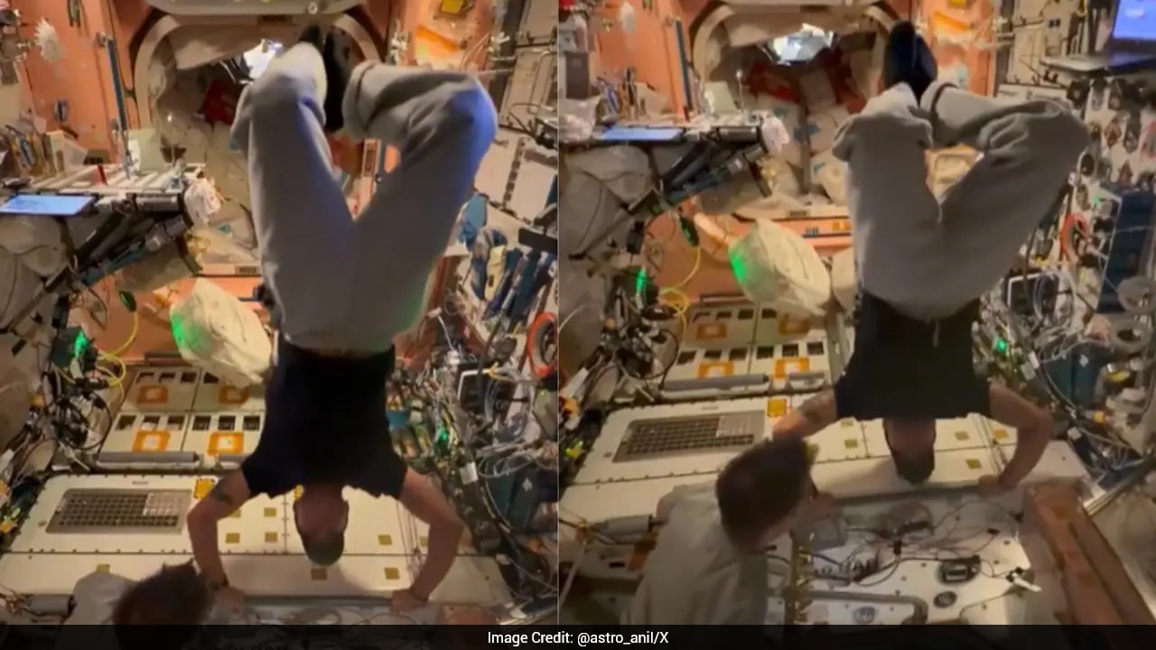 Astronaut Anil Menon Does Headstand On Space Station, Explains Importance Of Exercise