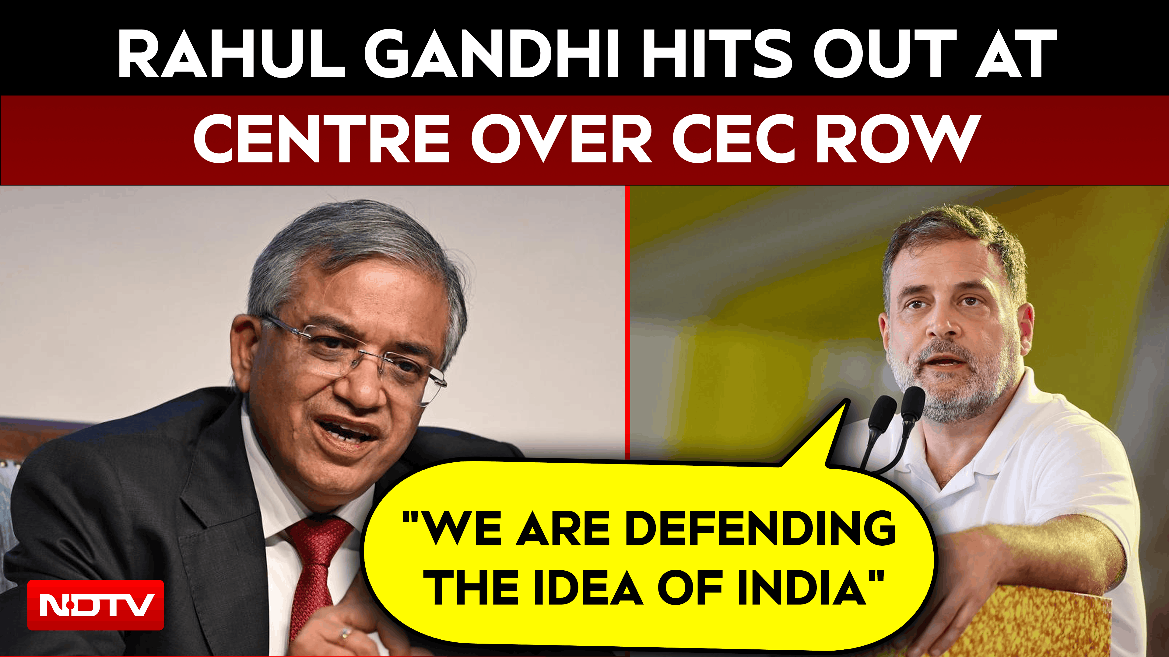 Rahul Gandhi Vs CEC | "We are Defending The Idea Of India": Rahul Gandhi Slams Centre Over EC Row