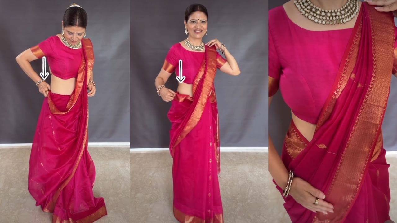 साड़ी में लंबा और पतला कैसे दिखें? Stylist ने बताई आसान ट्रिक