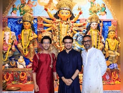Durga Puja celebrations: Sourav Ganguly takes actor Rajkummar Rao Pandal hopping in Kolkata
