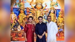 Durga Puja celebrations: Sourav Ganguly takes actor Rajkummar Rao Pandal hopping in Kolkata
