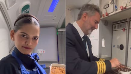 IndiGo Flight Attendant Bakes A Cake For Captain's Last Flight At 36,000 Feet