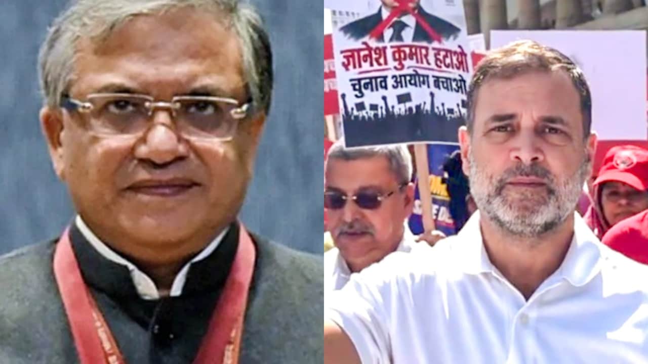 ज्ञानेश कुमार डरे हुए हैं, जनप्रतिनिधि EC से नहीं मिल सकते, तो ये कैसा लोकतंत्र? मार्च रोके जाने पर बोले राहुल