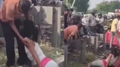 दिल्ली के नाले में उतरकर चलती दिखी विदेशी महिला, NH-48 पर रुके लोग, वीडियो हुआ वायरल