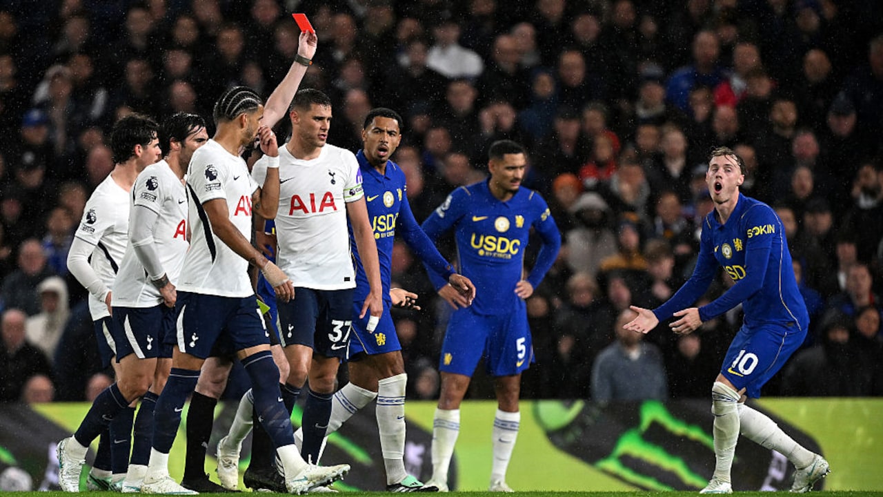 Tottenham Hotspur Stun Chelsea As Cole Palmer Sees Red, Arsenal Join Manchester City On Top Of Premier League