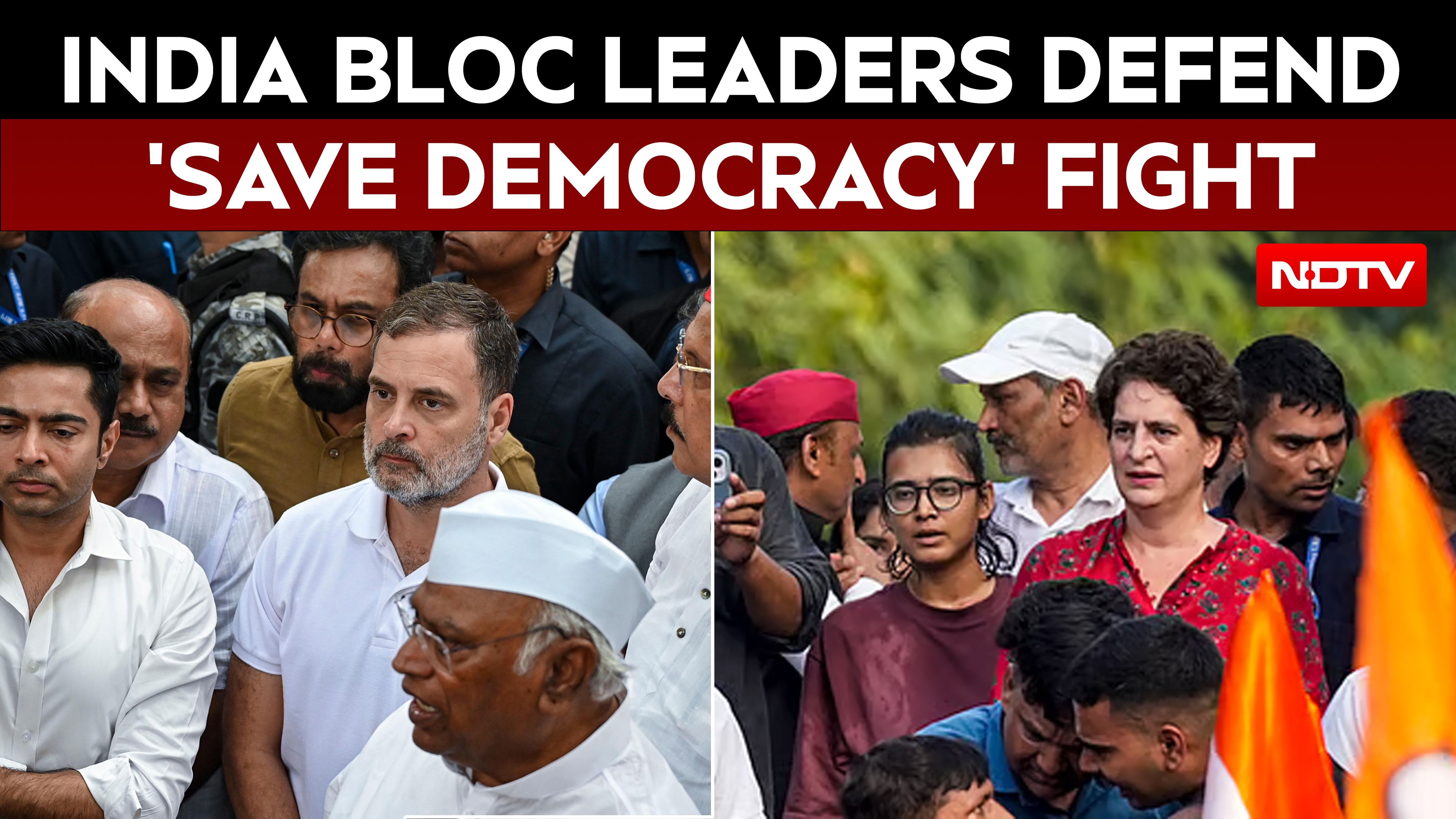 Delhi Protest: INDIA Bloc Leaders March To Supreme Court, Vow To 'Save Democracy'