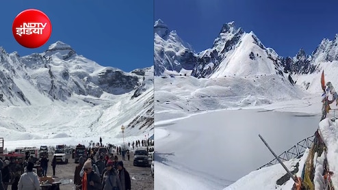 आदि कैलाश में जम गया पार्वती कुंड, ओम पर्वत पर बिछी बर्फ की चादर; शून्य से नीचे तापमान, टूरिस्ट रोमांचित