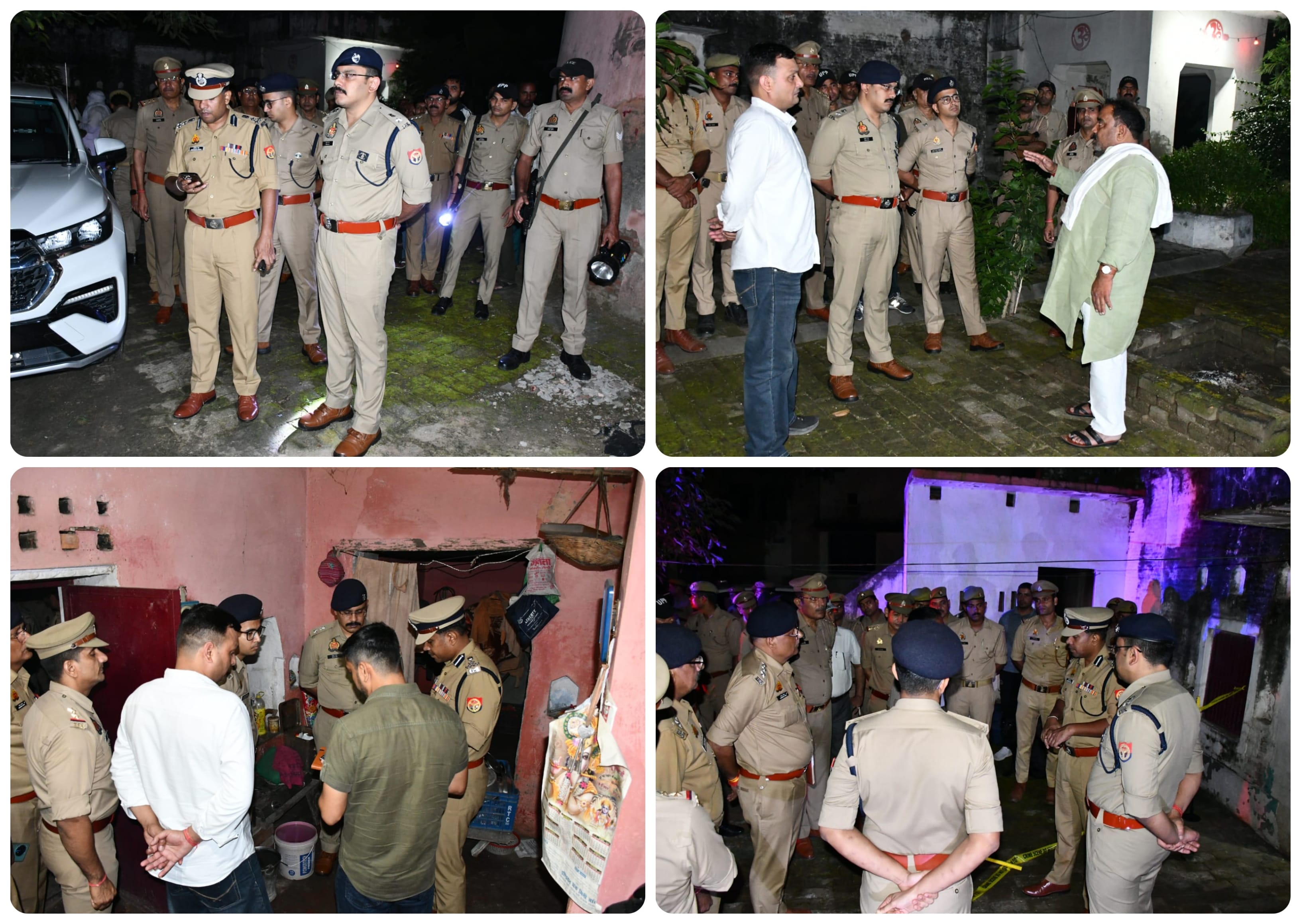 पुजारी की हत्या के बाद जांच में जुटी पुलिस की टीम