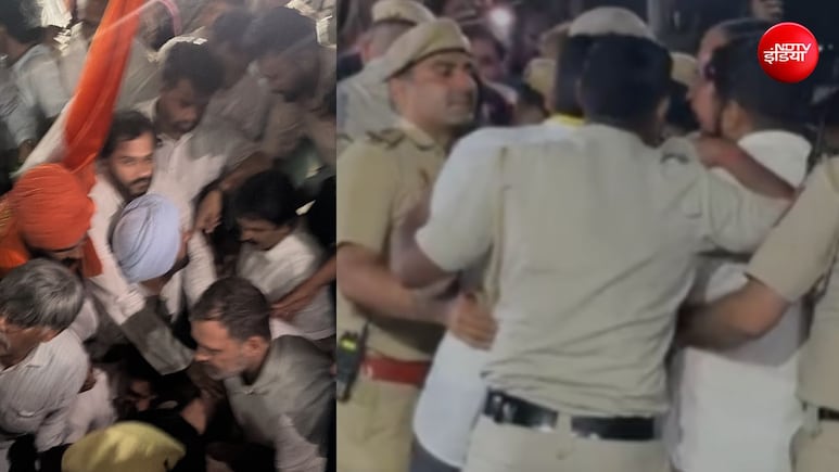 राहुल गांधी और प्रियंका धरने से हटाए गए, पुलिस ने आकाशवाणी से हिरासत में लिया; 8 घंटे से चल रहा था प्रदर्शन