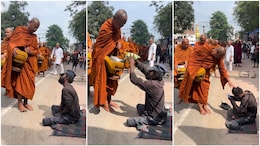 Video: Beggar Offers His Meal To Monk, His Response Melts Hearts