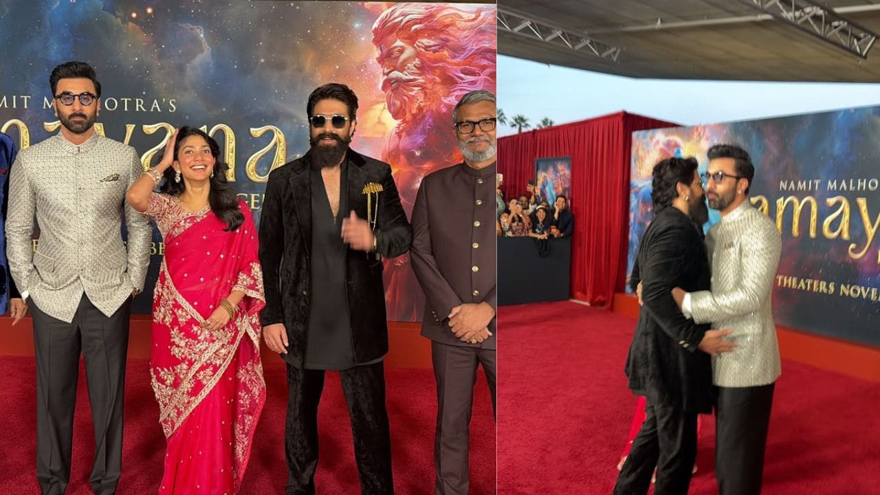 Ramayana Los Angeles Show: Yash-Ranbir Hug Each Other On Red Carpet
