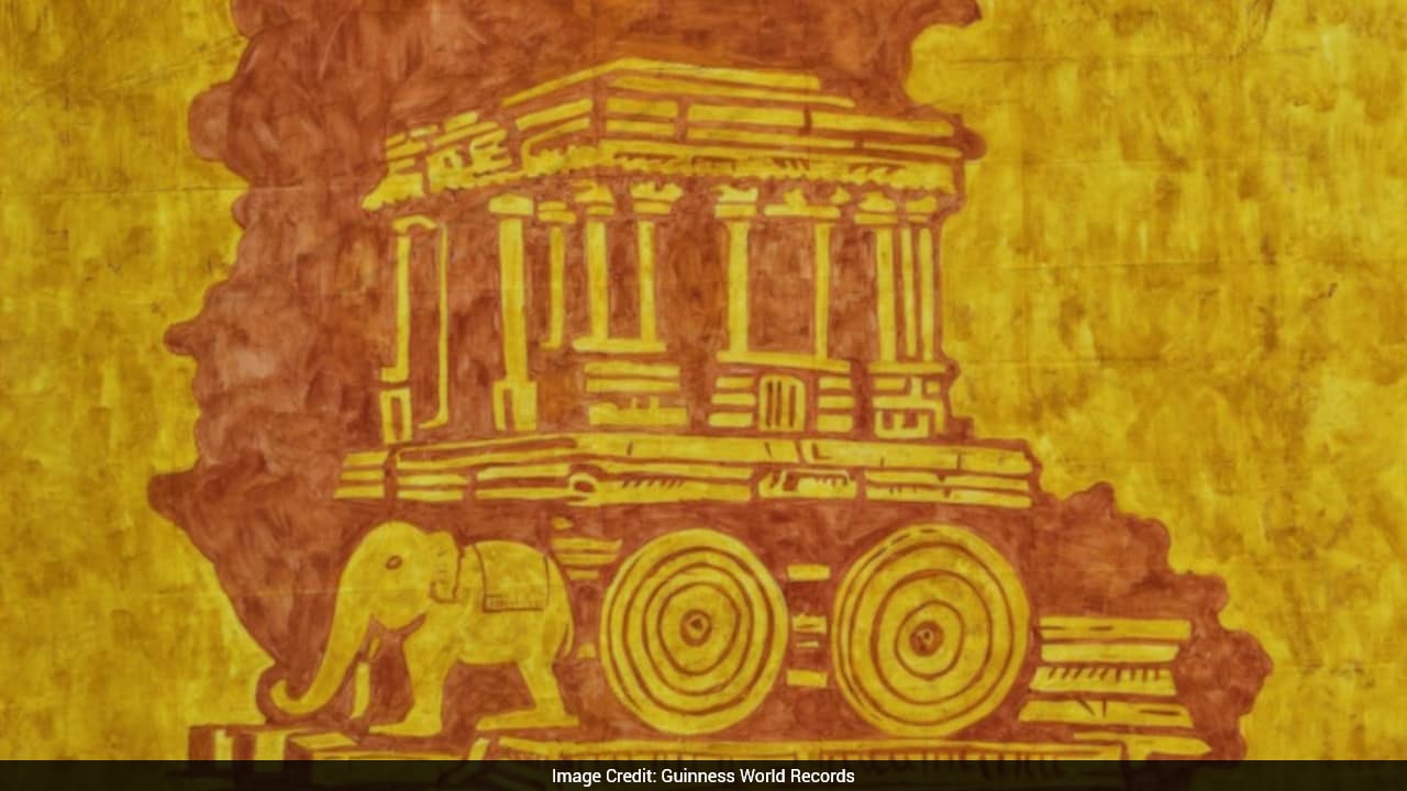 Indian Man Sets World Record For Largest Spice Painting In Karnataka