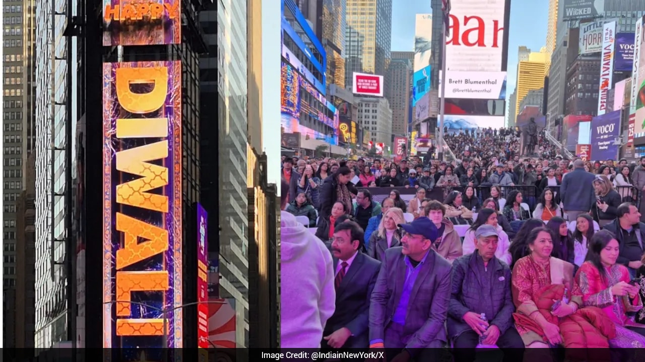 Diwali Celebrations Light Up New York's Times Square With Cultural Festivities. See Pics