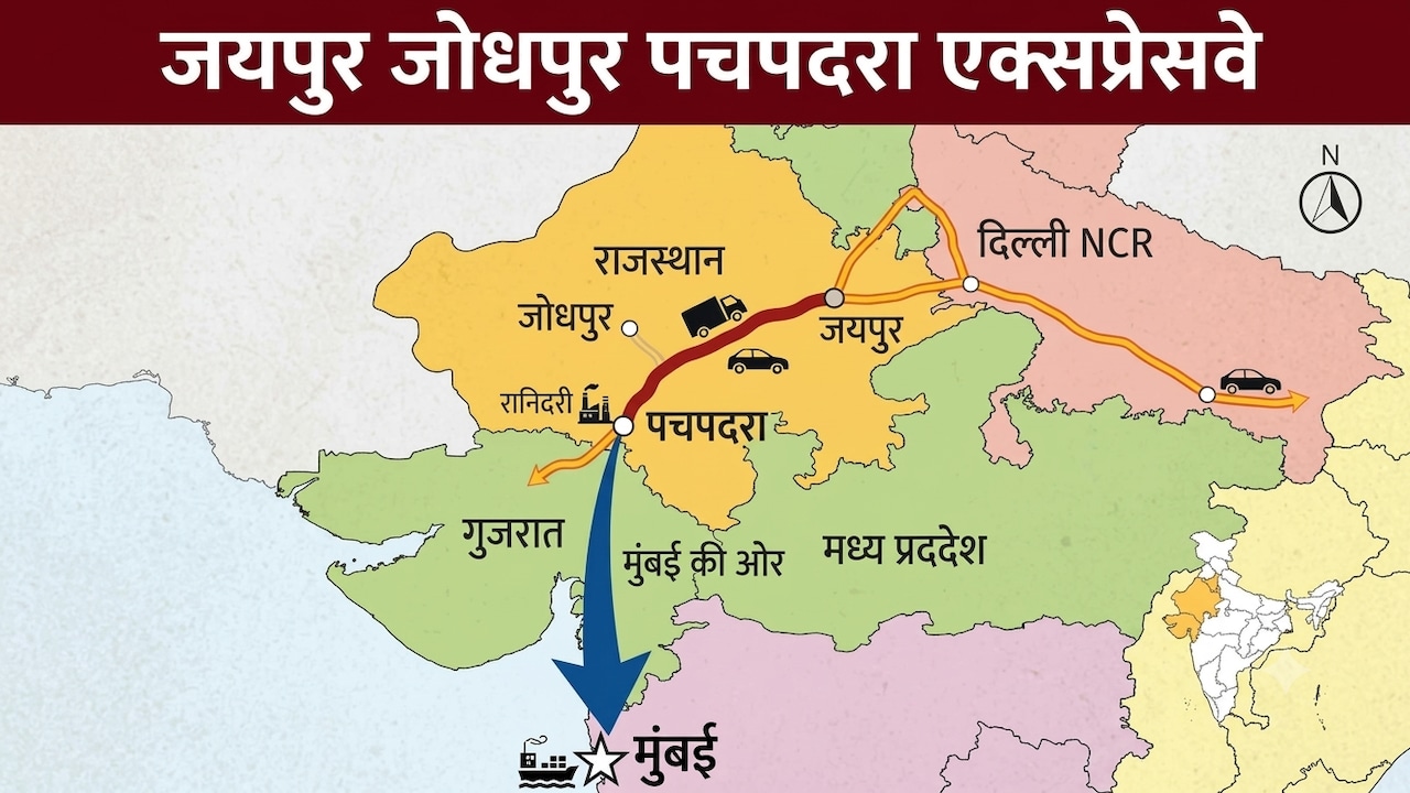 राजस्थान का सबसे बड़ा एक्सप्रेसवे! जयपुर, जोधपुर और पचपदरा से दिल्ली-मुंबई सफर होगा सुपरफास्ट, मुंबई सिर्फ 11 घंटे दूर
