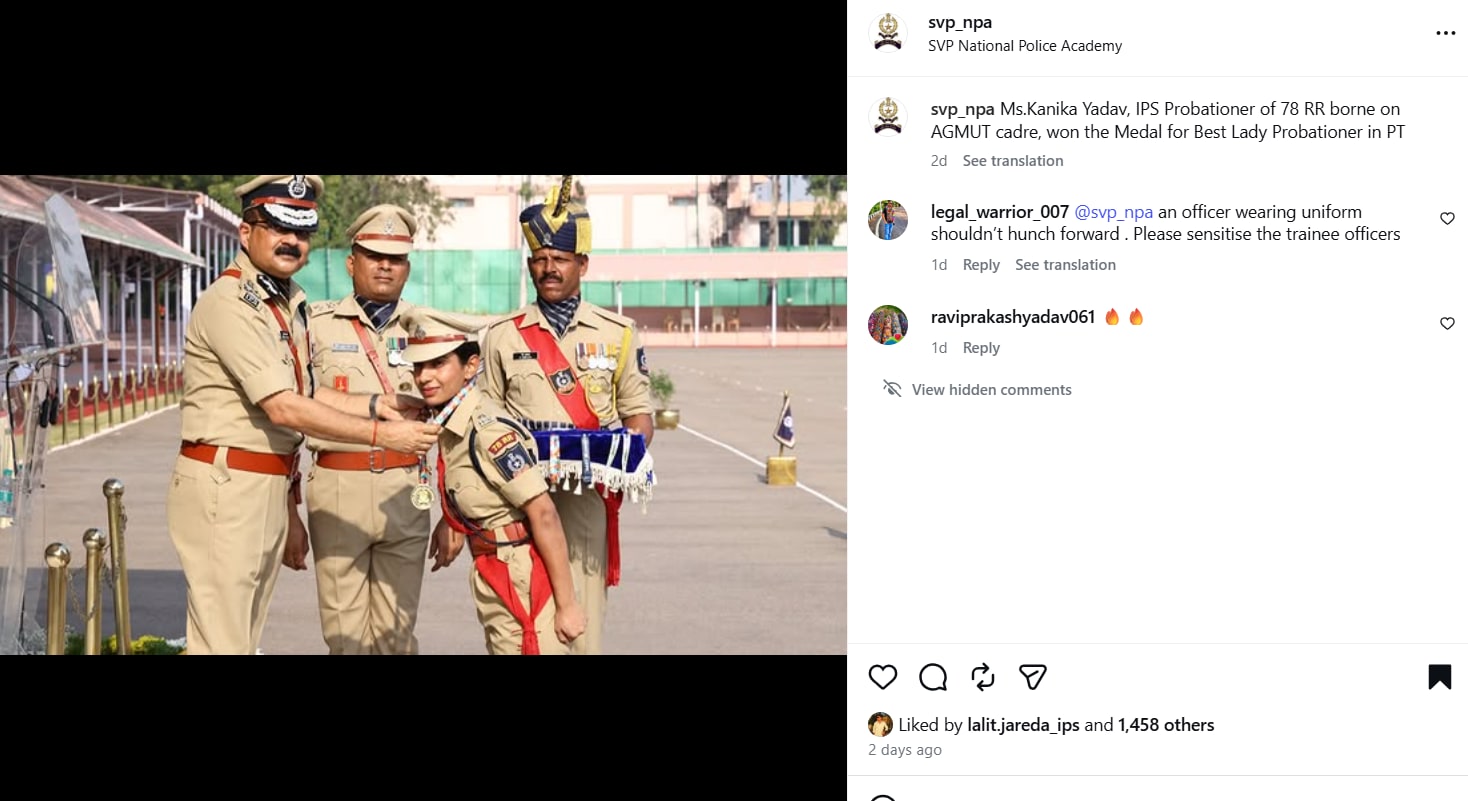 ips kanika yadav success story best lady probationer medal svpnpa ips kanika yadav success story best lady probationer medal svpnpa