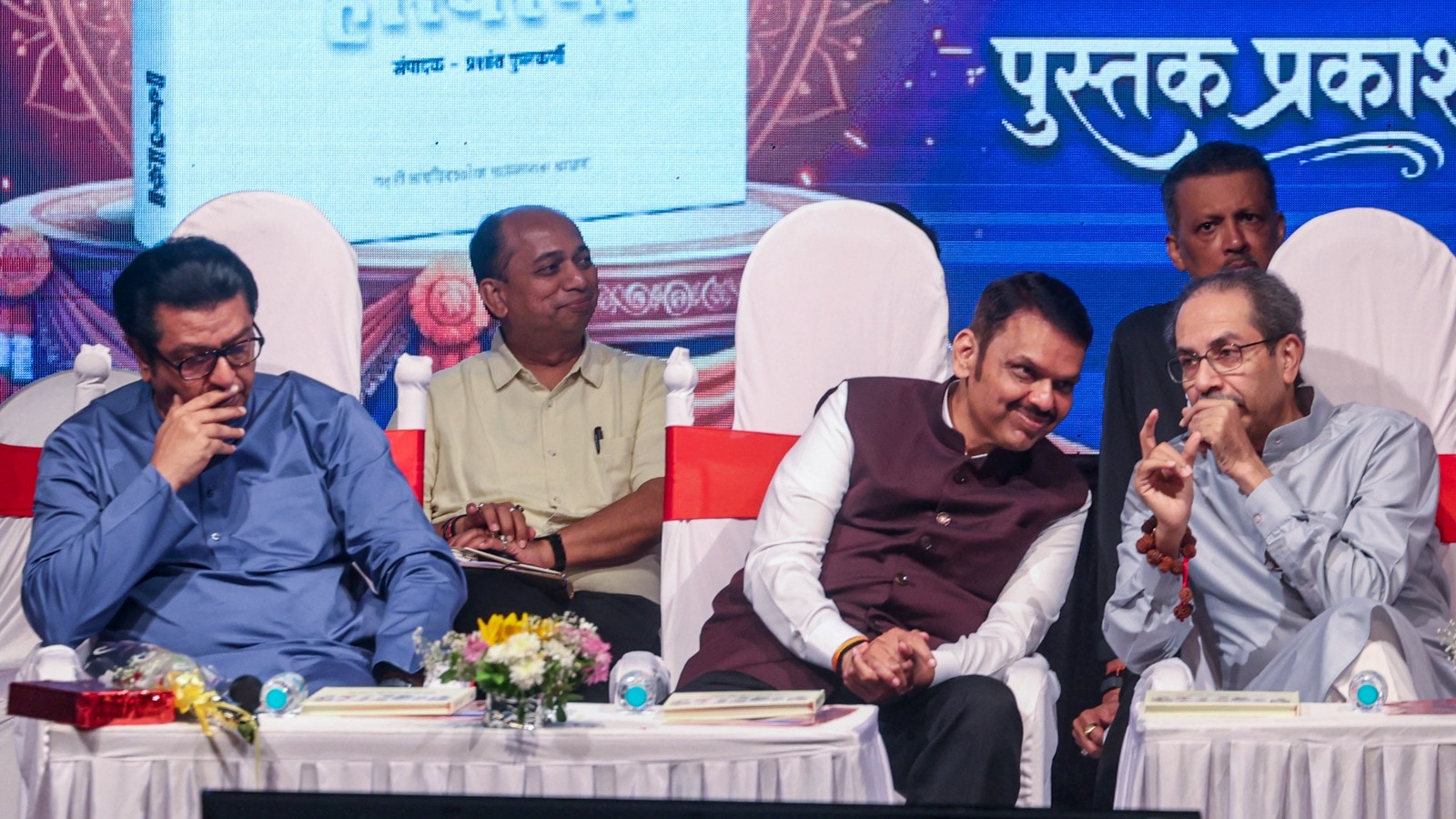 Maharashtra Leaders Exchange Remarks at Mumbai Book Launch Amid Political Tensions