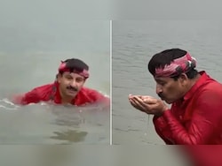 "Might Be Crocodiles Here, But": BJP MP Takes Yamuna Dip, Declares It Clean
