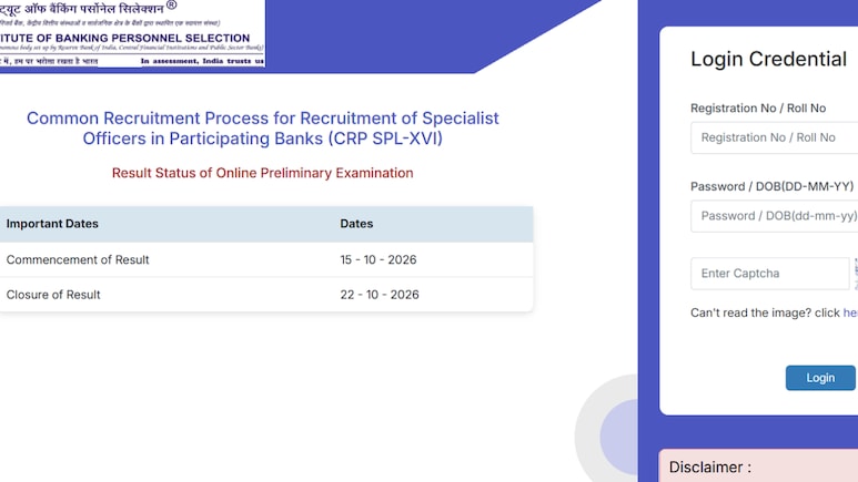 IBPS Specialist Officer Prelims Result 2026 Out: Check Steps To Download Scorecard, Further Process