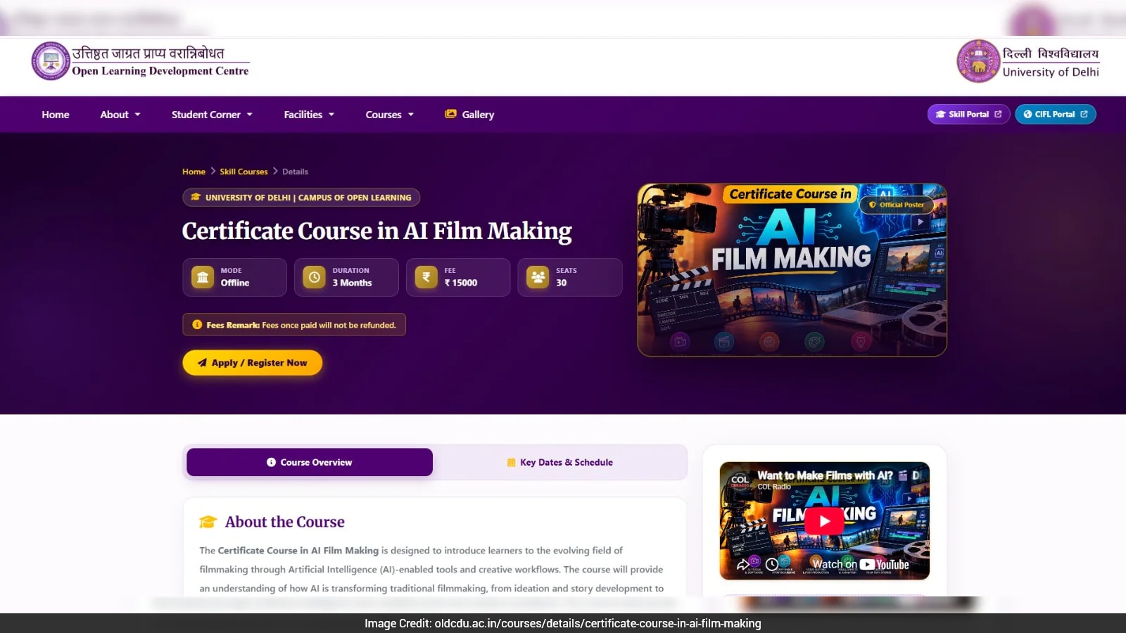 Delhi University Launches AI Film Making Certificate Course, Check Duration And Skills